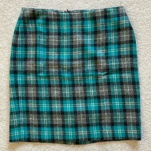 Talbots Plaid Wool Pencil Skirt - Size 6P